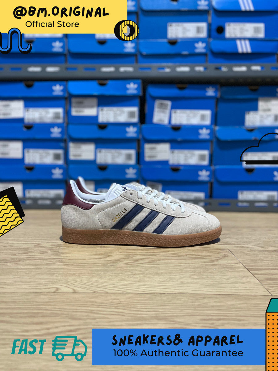 Adidas Gazelle Off White Dark Blue Collegiate Burgundy IE0546 – BM STORE  ORIGINAL FOOTWEAR