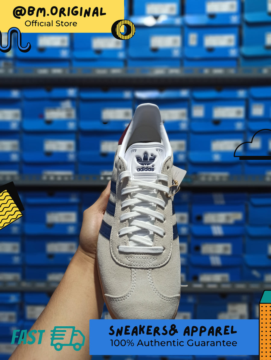 Adidas Gazelle Off White Dark Blue Collegiate Burgundy IE0546