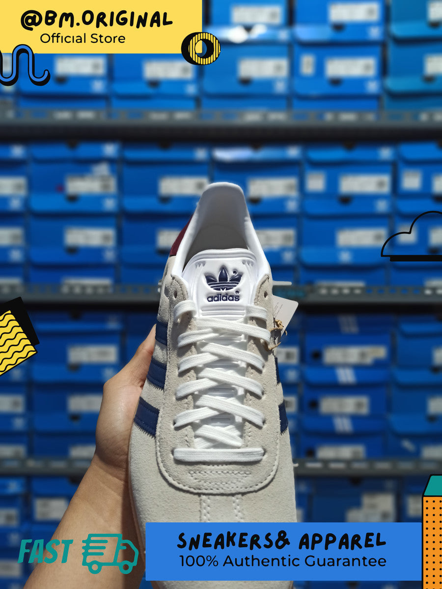 Adidas Gazelle Off White Dark Blue Collegiate Burgundy IE0546