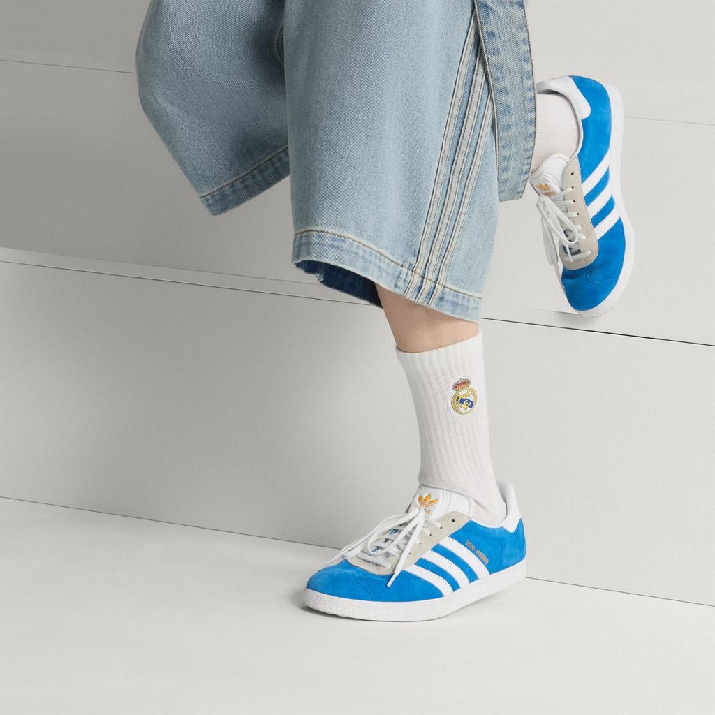Adidas Gazelle Real Madrid Blue Bird Cloud White Crew Yellow JR4158