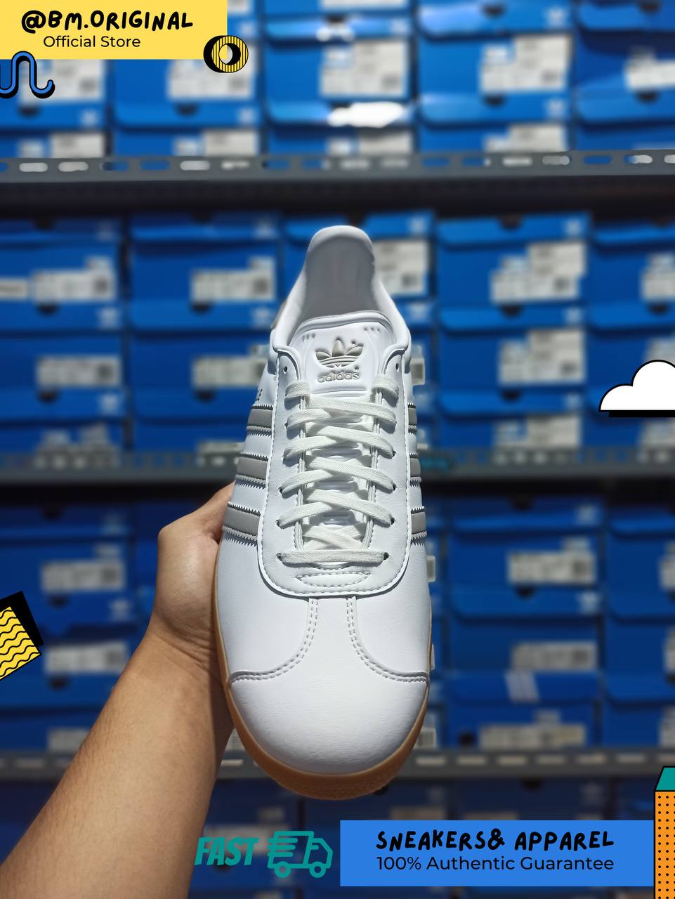 Adidas Gazelle White Grey Gum IG3508