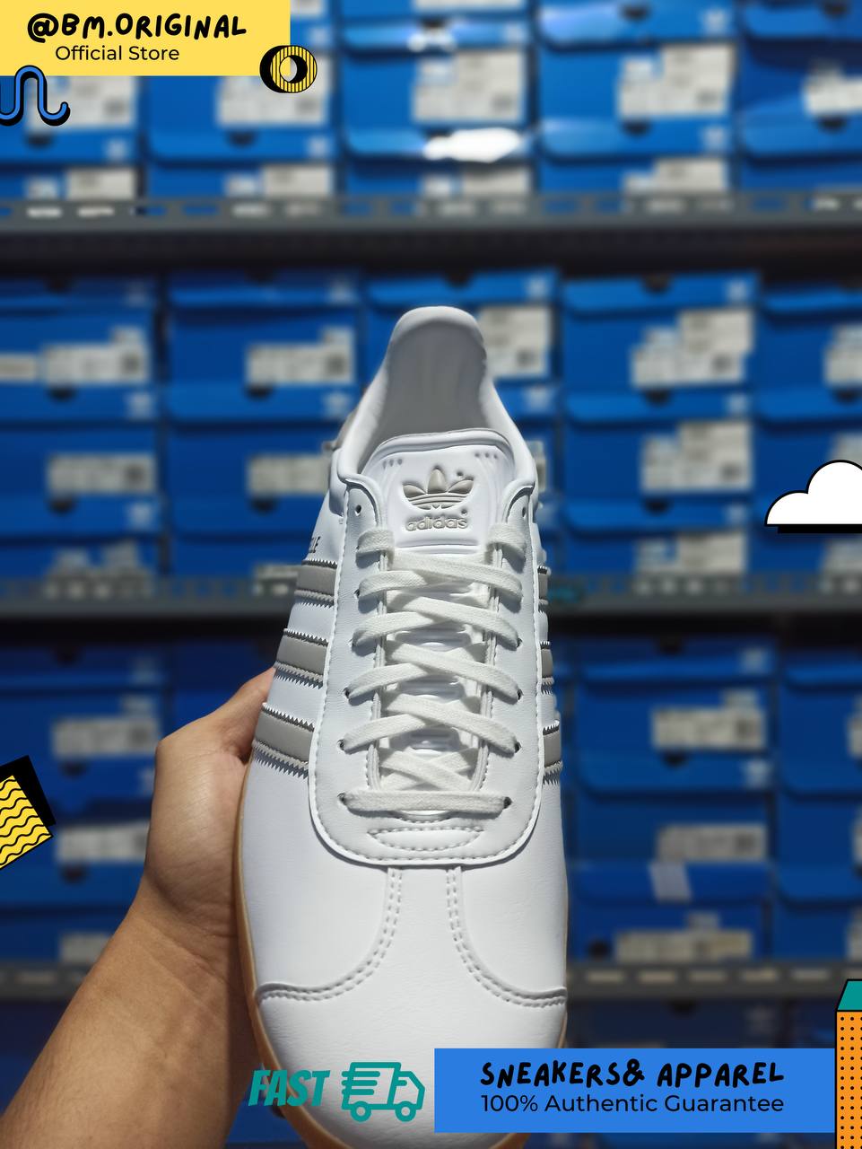 Adidas Gazelle White Grey Gum IG3508