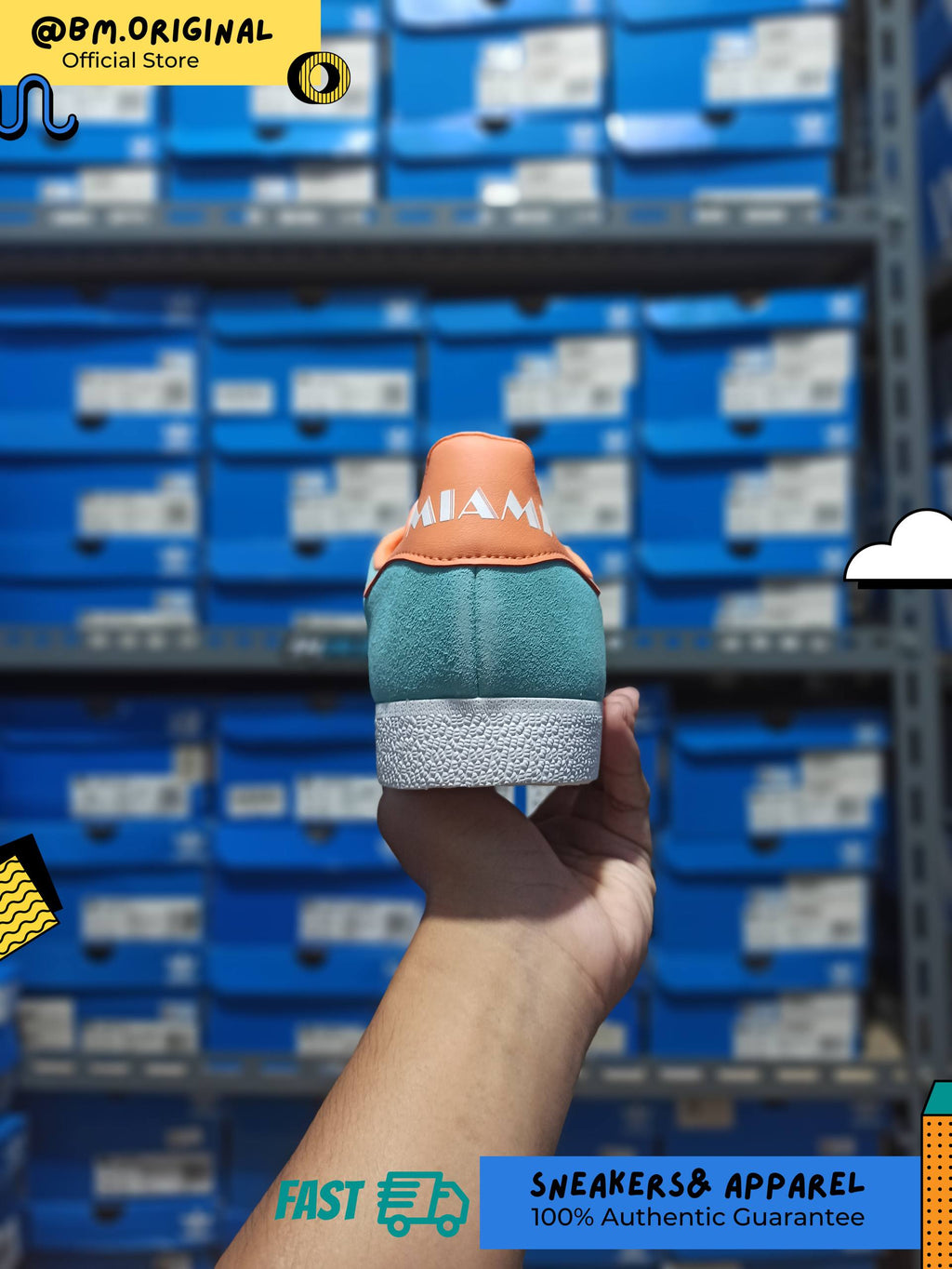 Adidas Gazelle x Inter Miami CF Easy Mint Cloud White Easy Orange IH2627