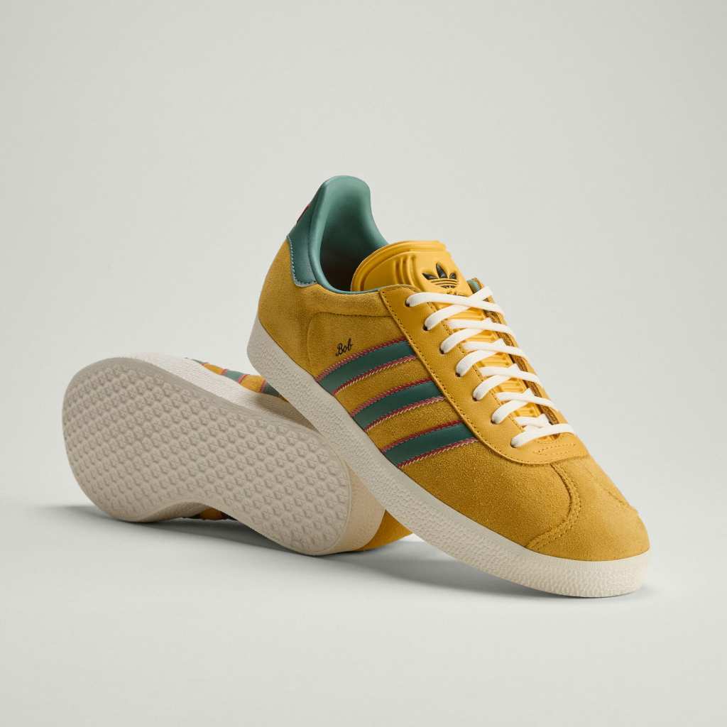 Adidas Gazelle x Jamaica x Bob Marley Bold Gold None Pure Ruby KJ3532