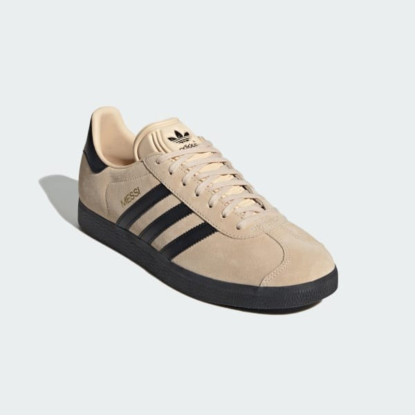 Adidas Gazelle x Messi Crystal Sand Core Black Gold Metallic IH8156