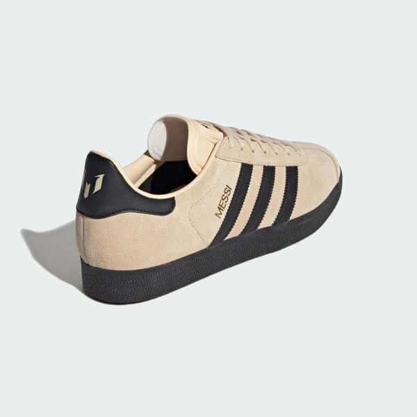 Adidas Gazelle x Messi Crystal Sand Core Black Gold Metallic IH8156