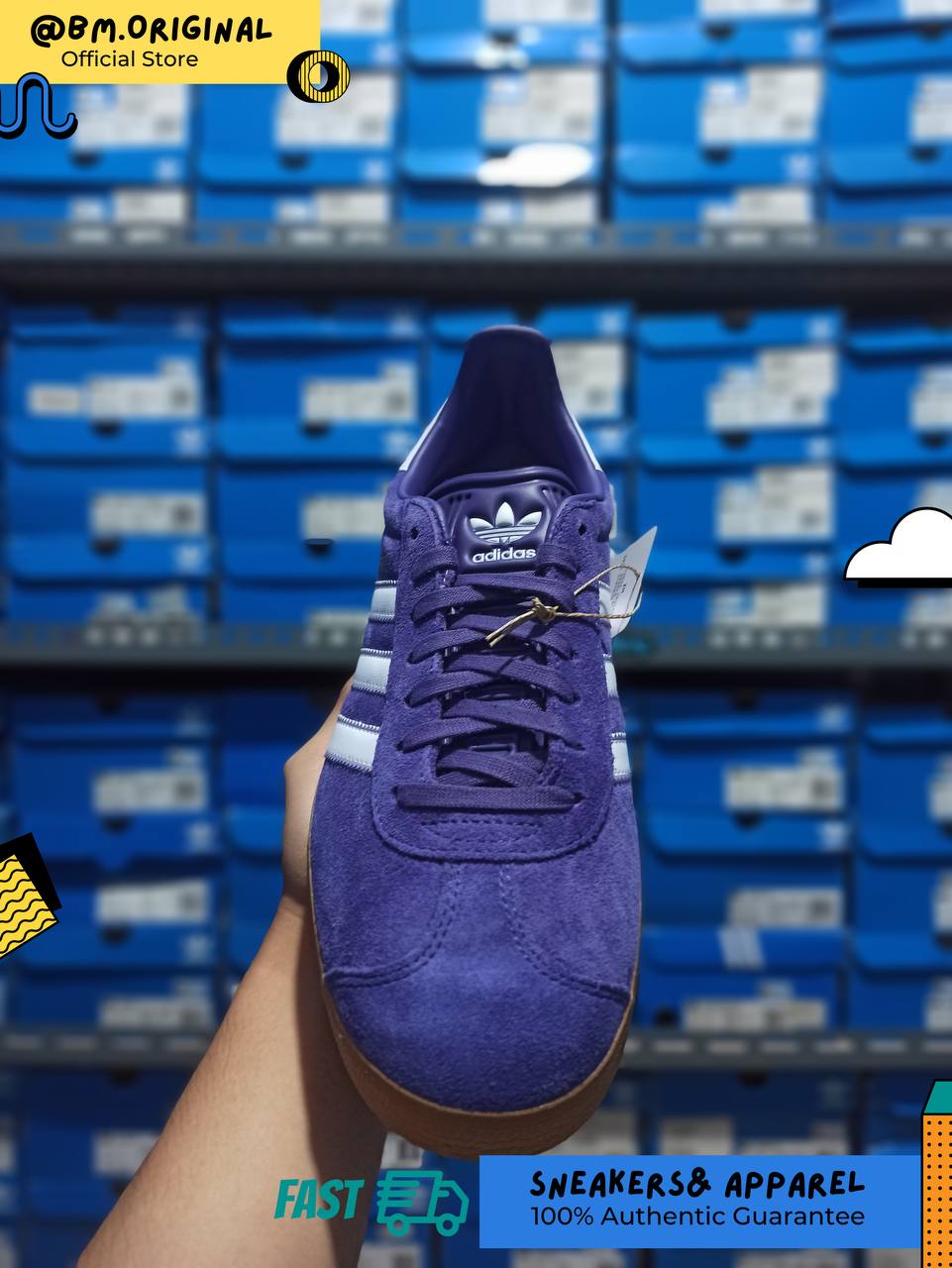 Adidas Gazelle x Real Madrid University Purple Cloud White Magic Lilac JS3041