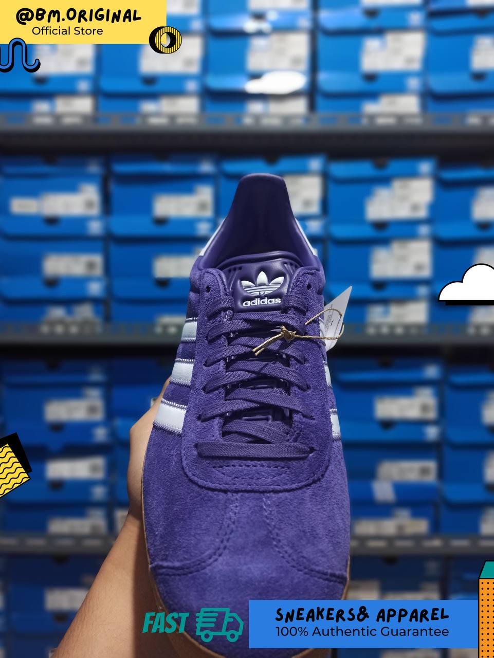 Adidas Gazelle x Real Madrid University Purple Cloud White Magic Lilac JS3041