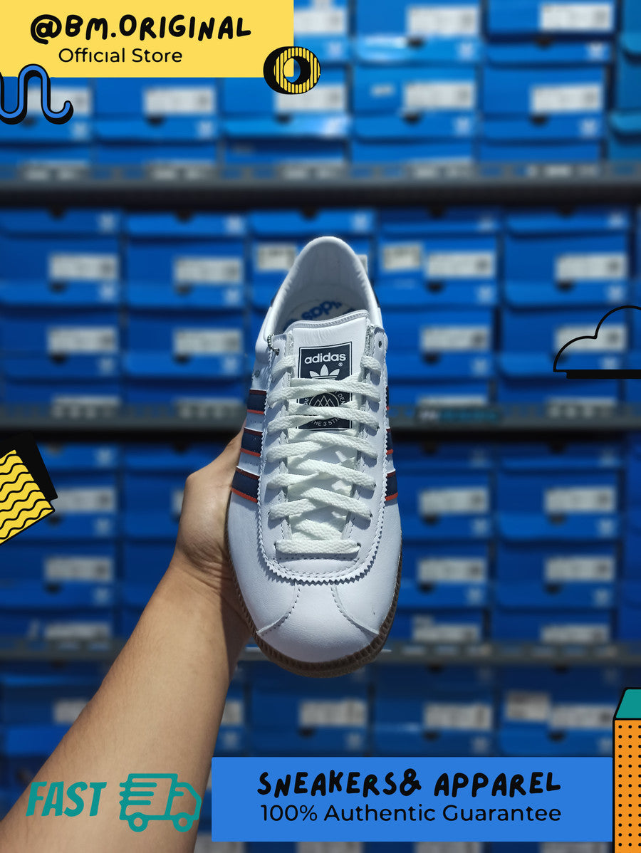 Adidas Hochelaga SPZL Cloud White Collegiate Navy Orange HQ4481