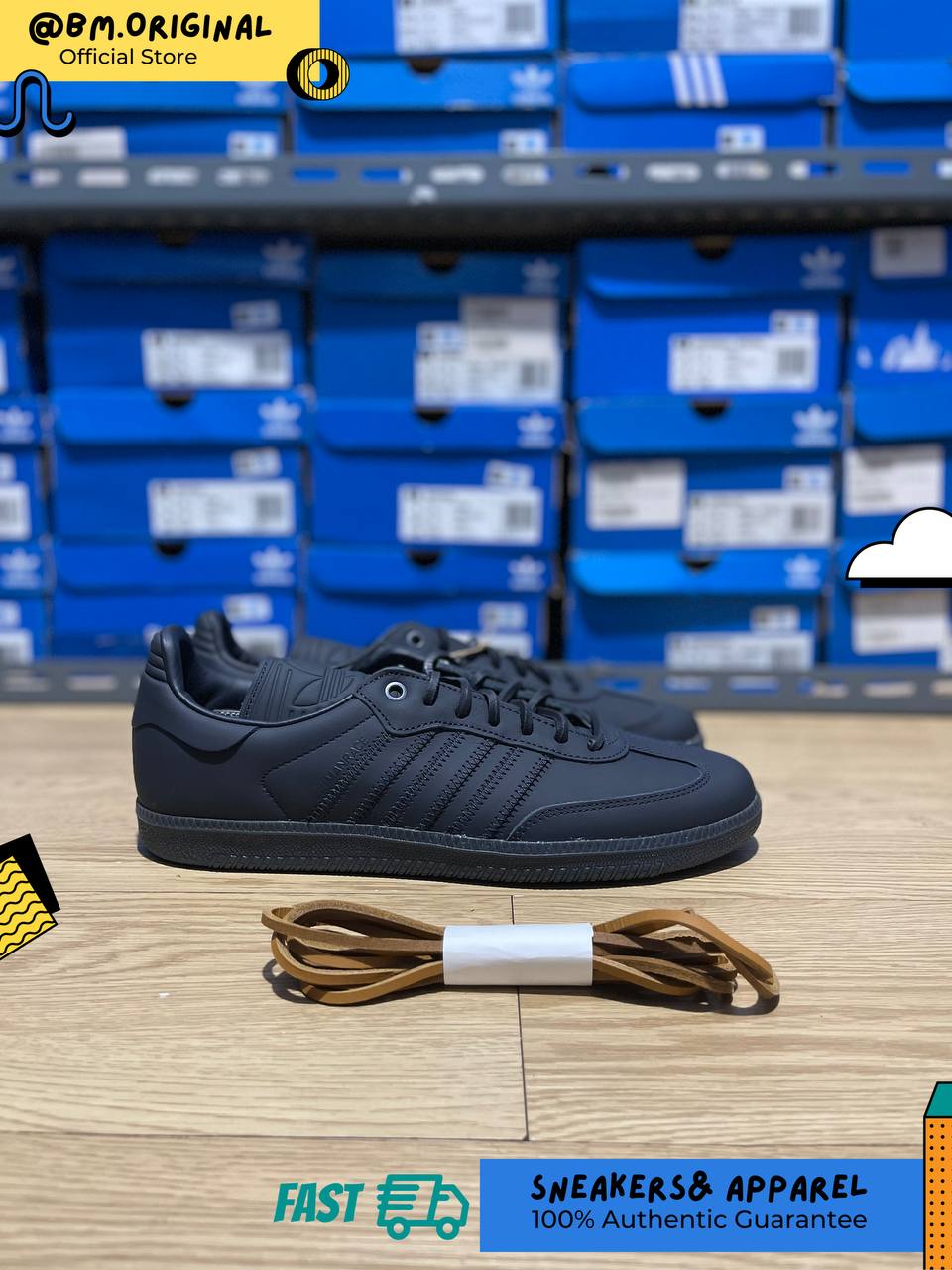 Adidas Humanrace Samba Charcoal Black IE7291