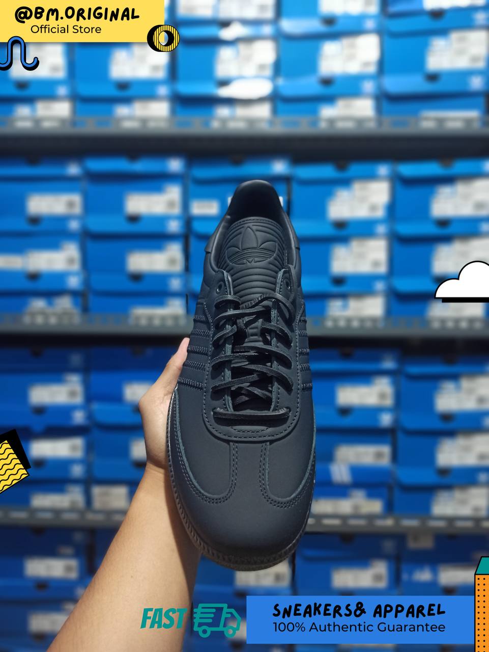 Adidas Humanrace Samba Charcoal Black IE7291