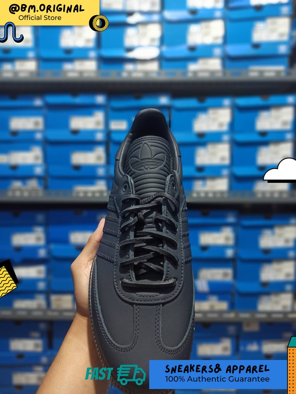 Adidas Humanrace Samba Charcoal Black IE7291