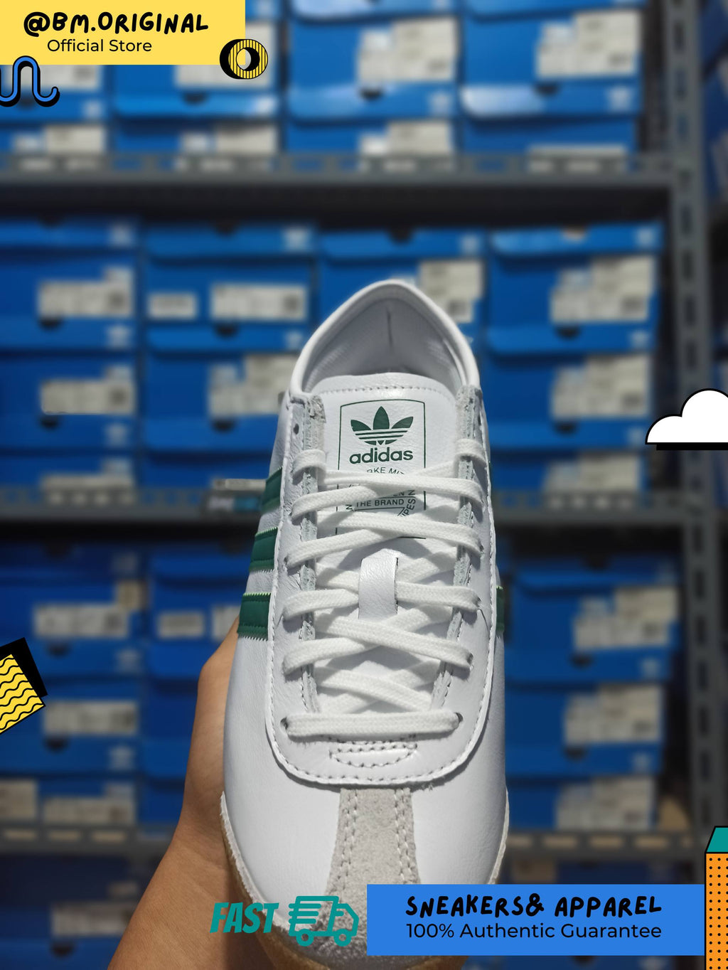 Adidas Italia 70s Cloud White Collegiate Green Gum JS1325