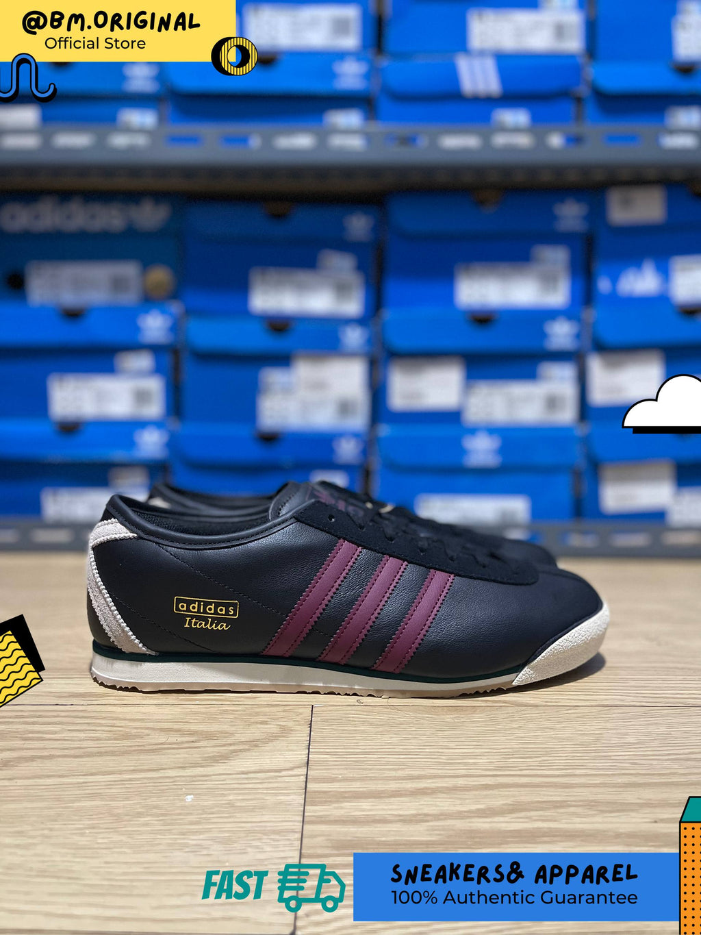 Adidas Italia 70s Core Black Shadow Red Wonder Beige IH9100
