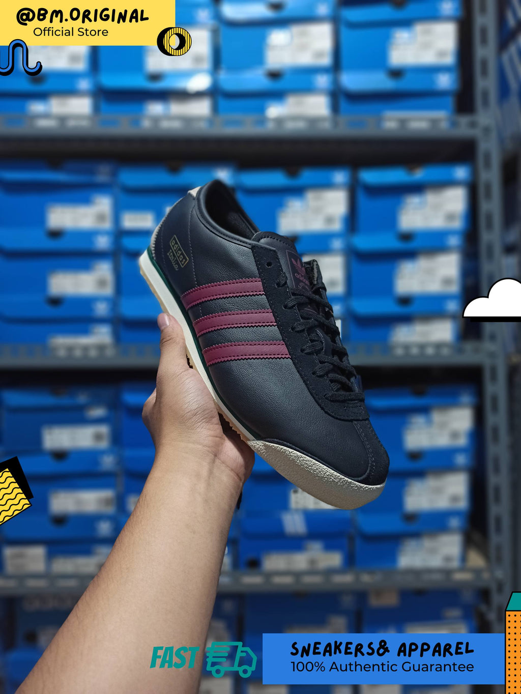 Adidas Italia 70s Core Black Shadow Red Wonder Beige IH9100