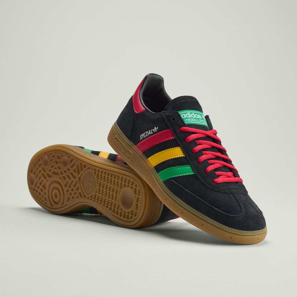 Adidas Jamaica x Bob Marley Spezial Handball Core Black Pure Ruby Bold Gold HQ9437