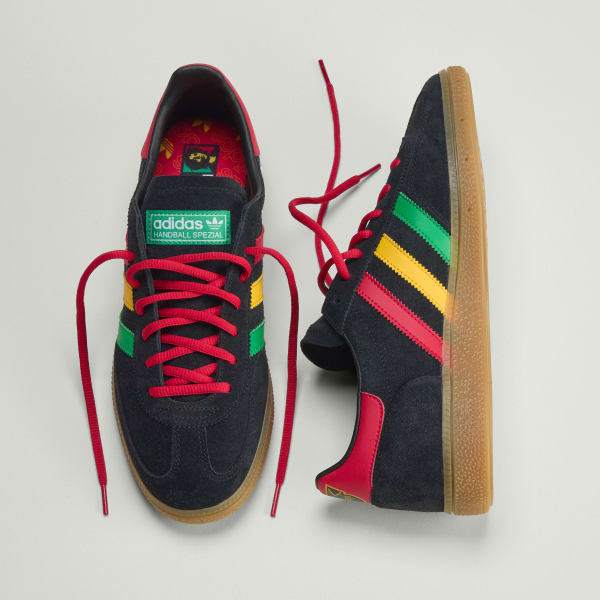 Adidas Jamaica x Bob Marley Spezial Handball Core Black Pure Ruby Bold Gold HQ9437