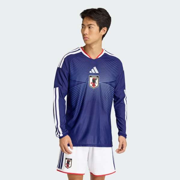 Adidas Japan 26/27 Home Authentic Jersey Long Sleeve Japan Blue Ash Blue JZ9681