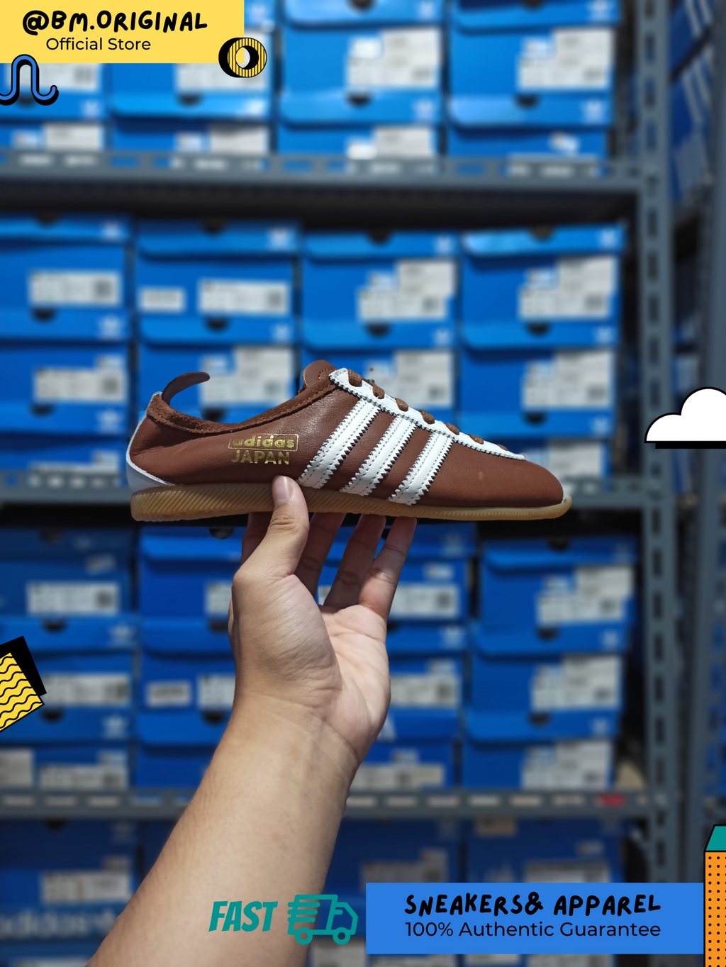 Adidas Japan Preloved Brown Cloud White Cardboard City Series JH5434