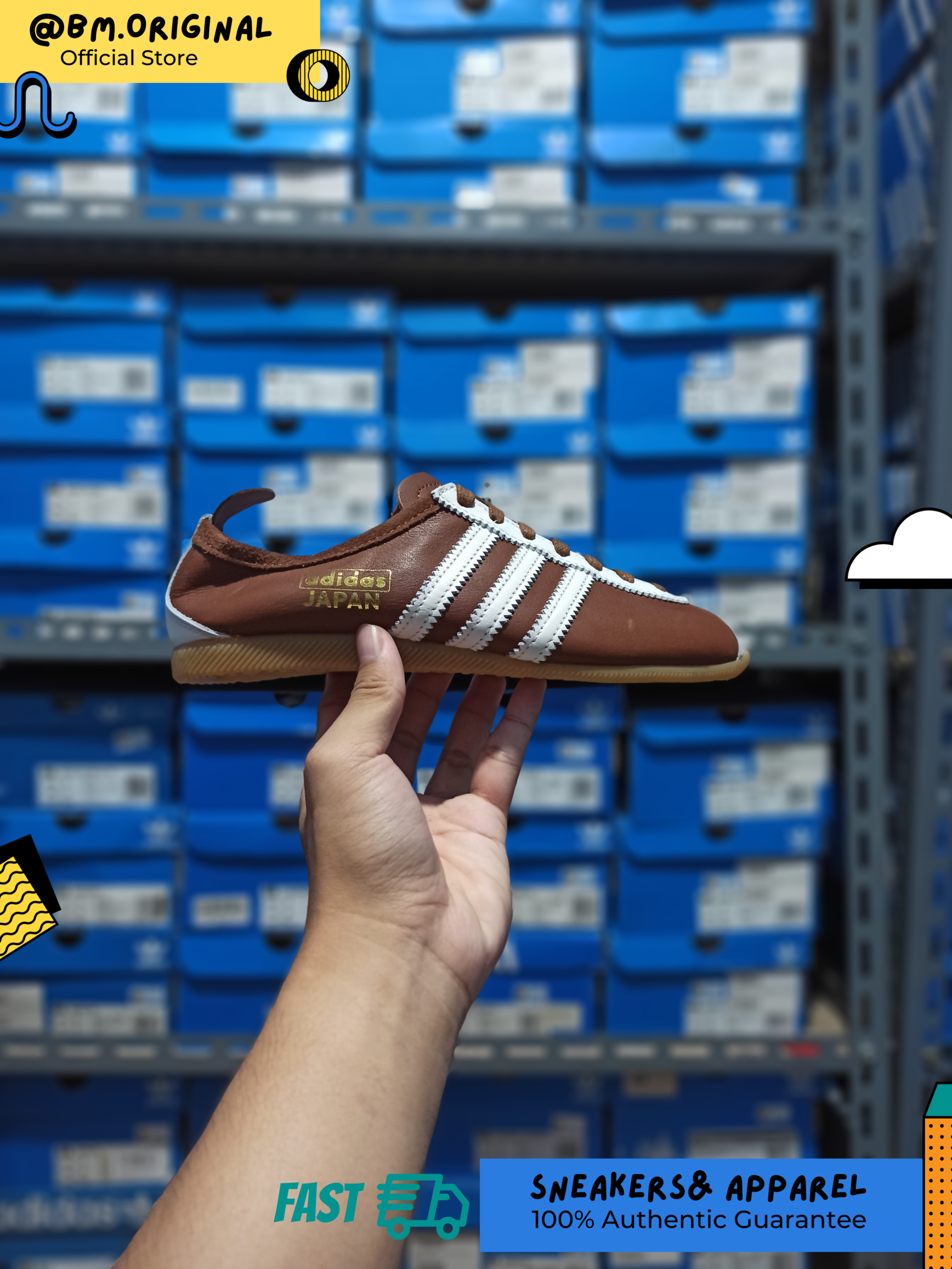 Adidas Japan Preloved Brown Cloud White Cardboard City Series JH5434