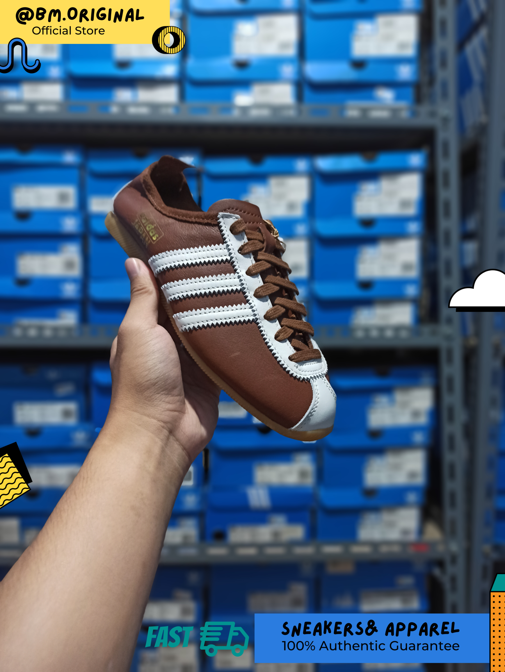 Adidas Japan Preloved Brown Cloud White Cardboard City Series JH5434