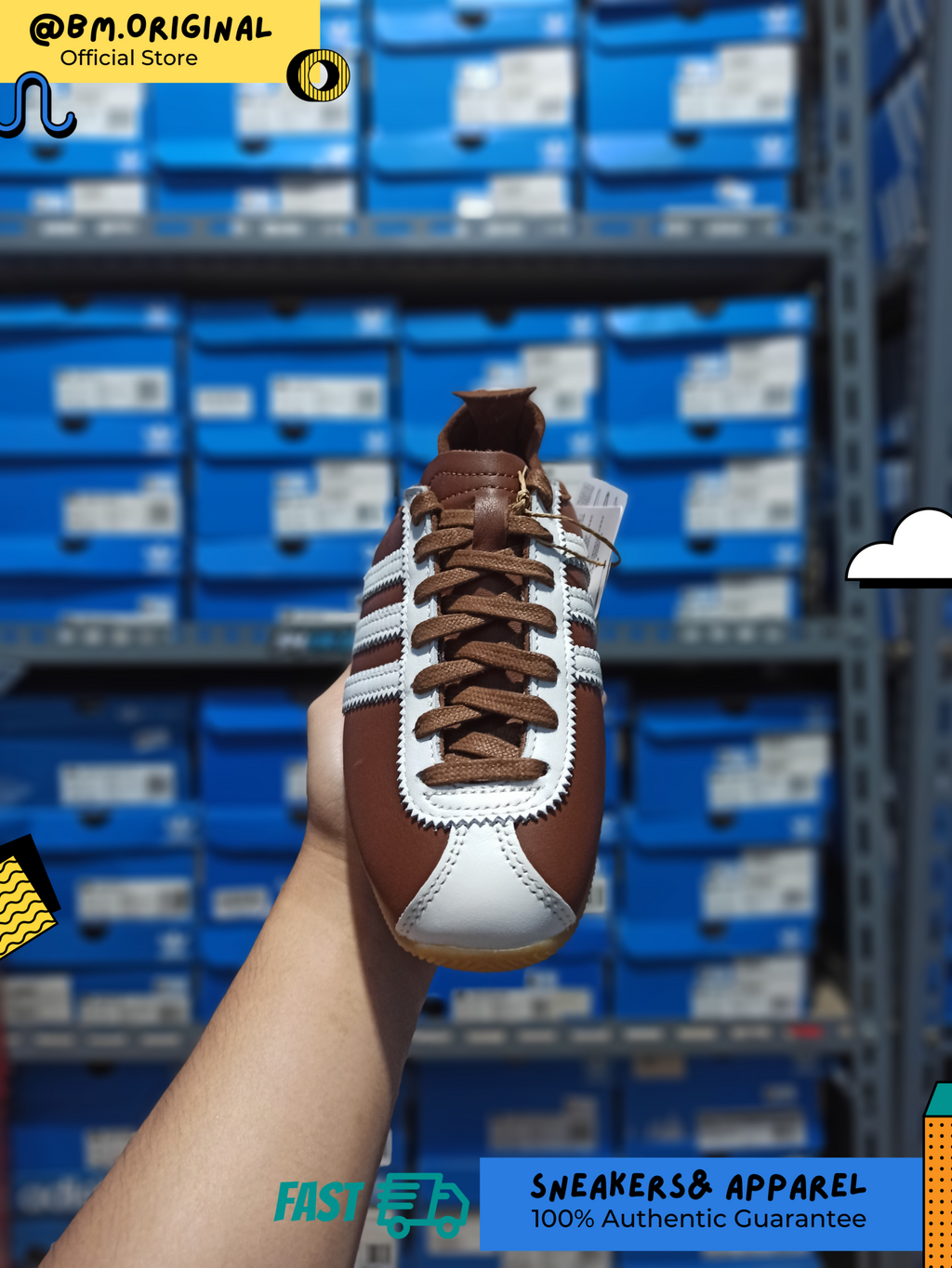 Adidas Japan Preloved Brown Cloud White Cardboard City Series JH5434