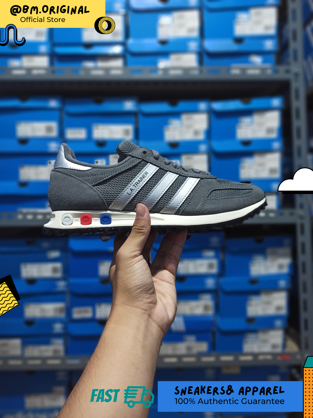 Adidas LA Trainer OG Grey Four Silver Metallic Off White KJ4380