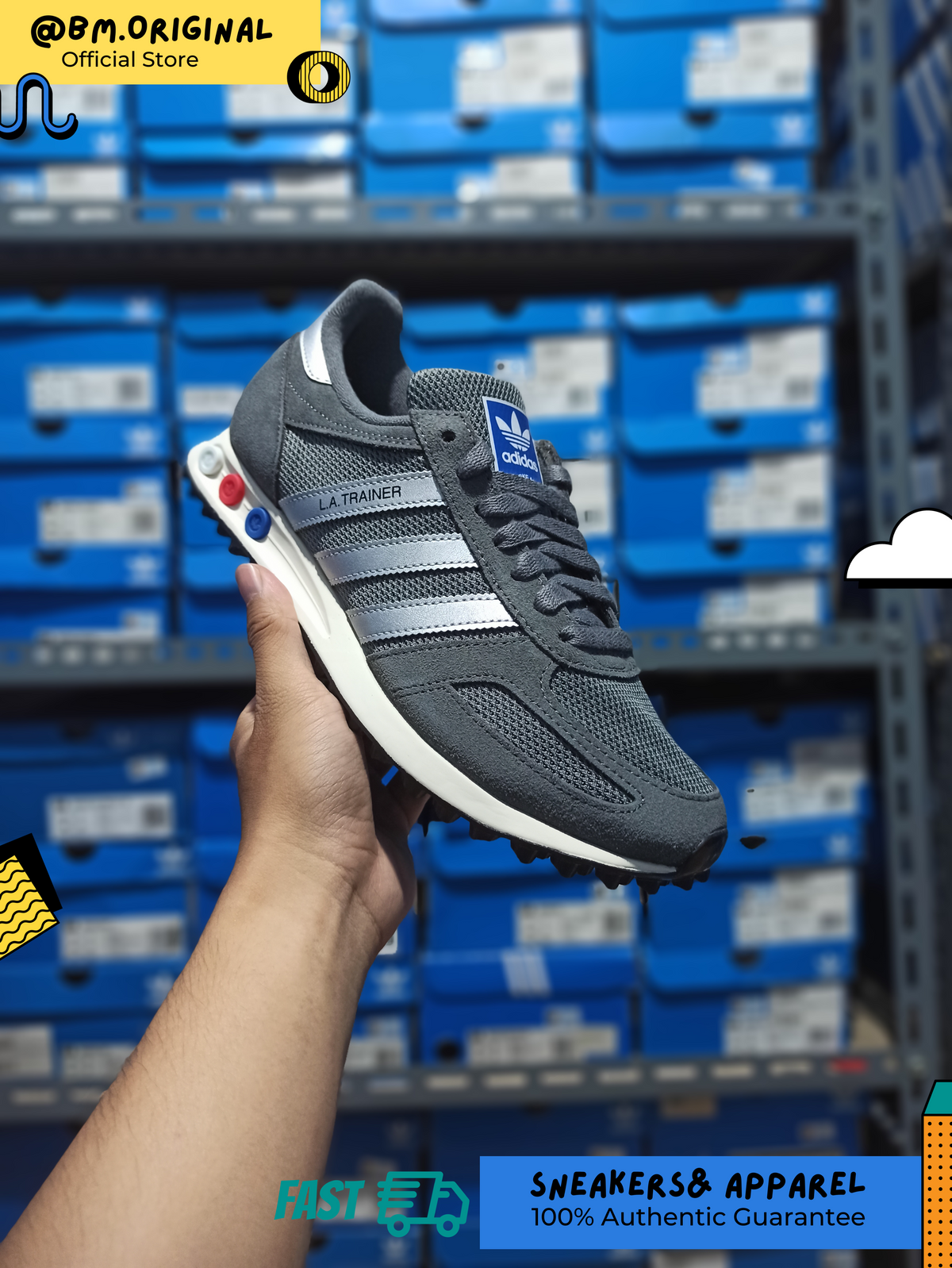 Adidas LA Trainer OG Grey Four Silver Metallic Off White KJ4380