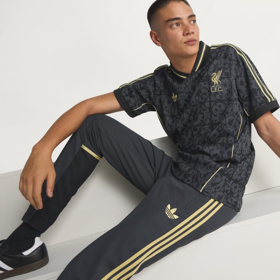 Adidas Liverpool 2025/2026 Jersey Lifestyler Carbon Halo Gold JW5462