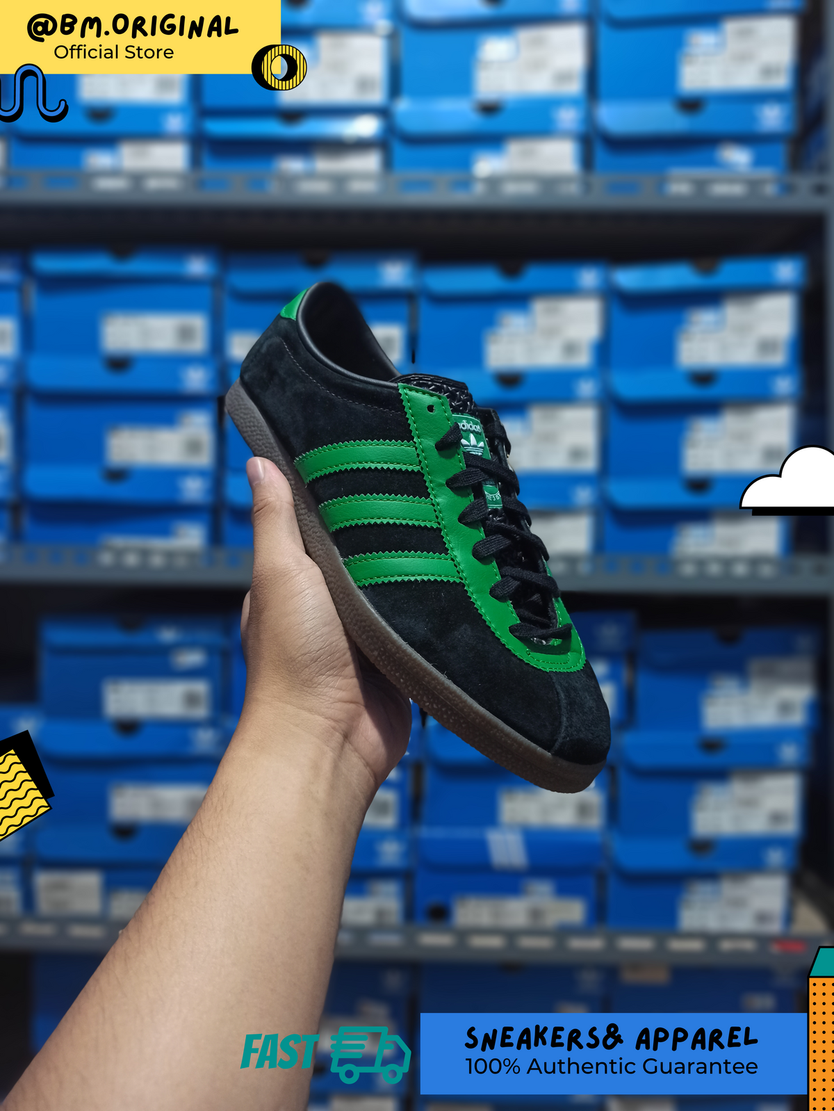 Adidas London City Series Core Black Lime Green IE0826