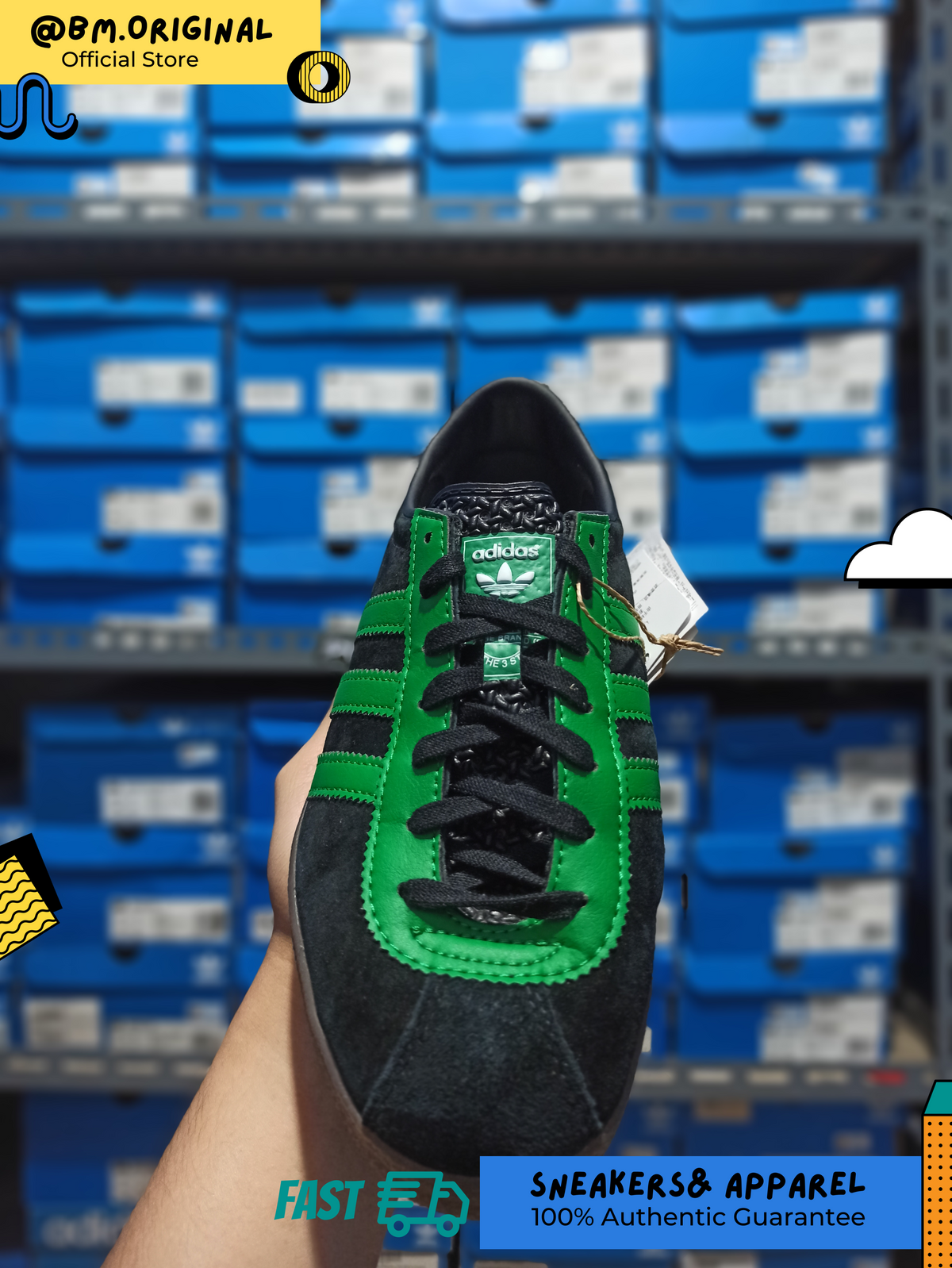 Adidas London City Series Core Black Lime Green IE0826