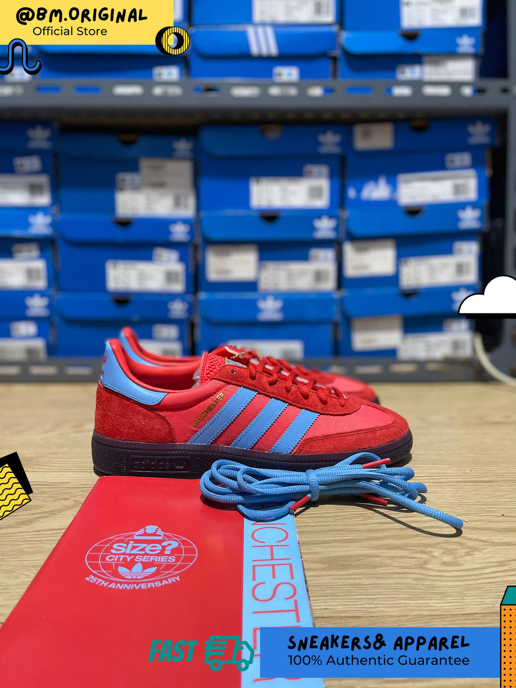 Adidas Manchester Bright Red Light Blue Aurora Blue City Series Exclusive 1/2025 Pairs In The World IH6665