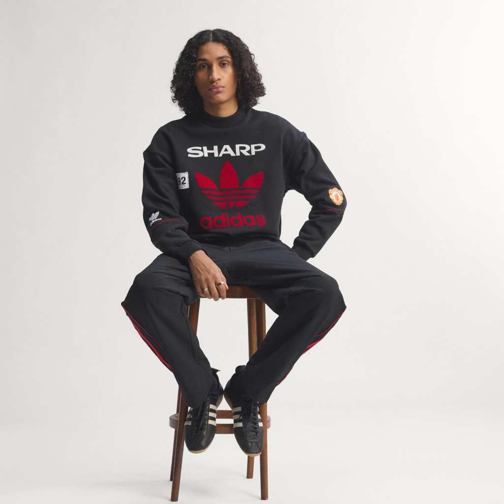 Adidas Manchester United Crew Sweat 90 Black KC6383