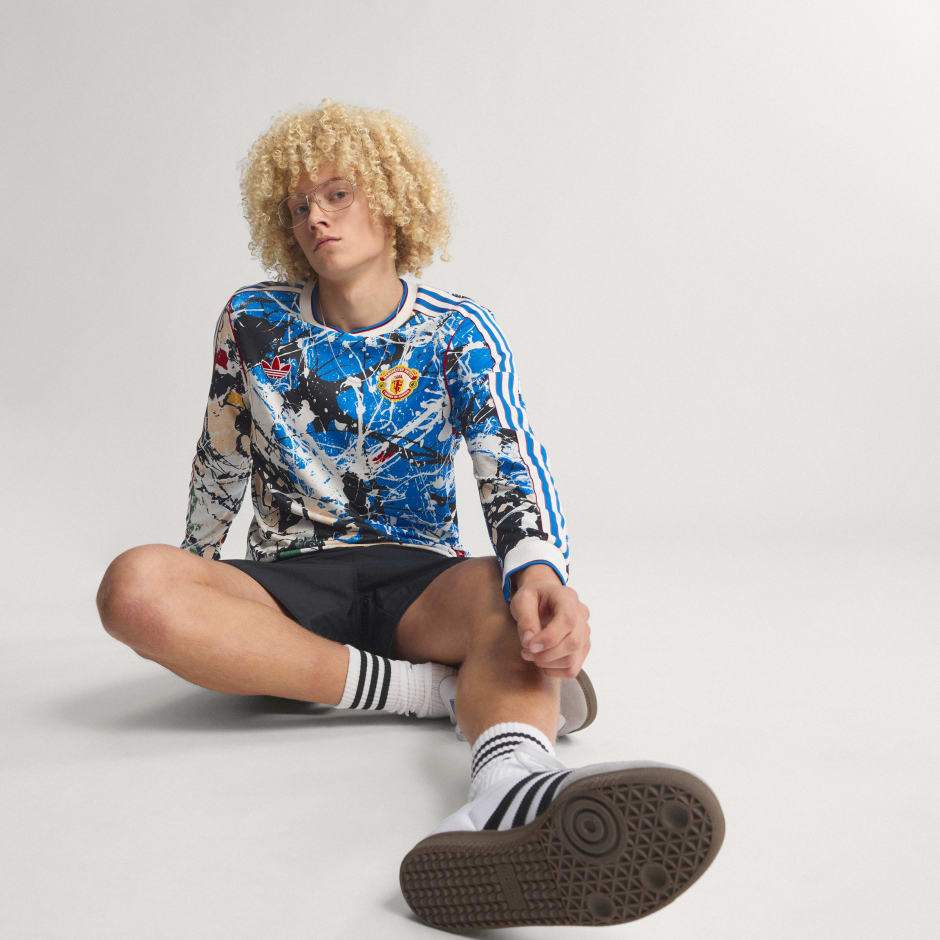 Adidas Manchester United x Stone Roses Long Sleeve Jersey Multicolor KC4442
