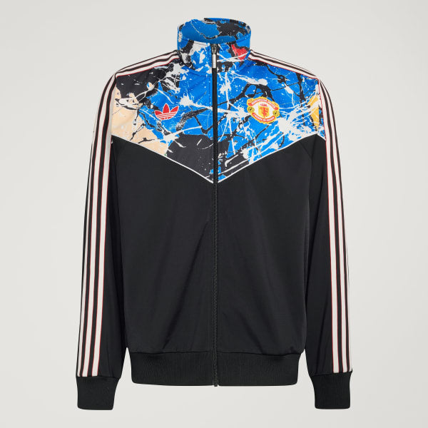 Adidas Manchester United x Stone Roses Track Top Black Multicolor JZ7094