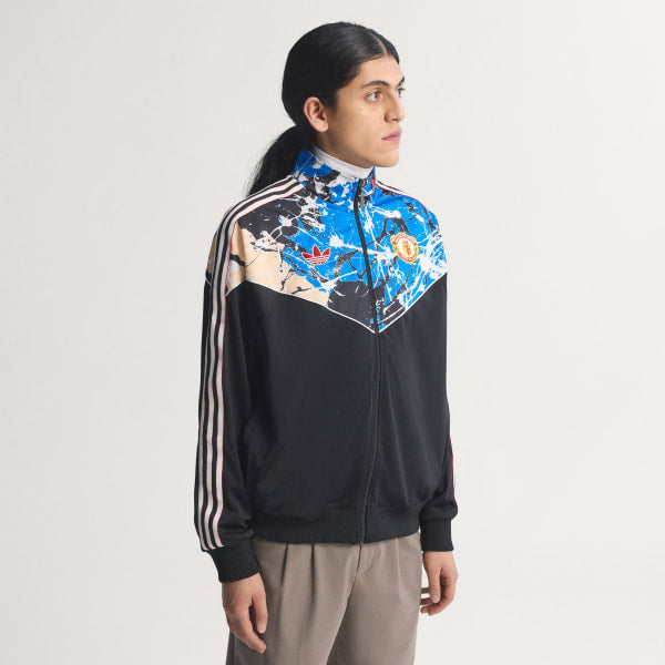 Adidas Manchester United x Stone Roses Track Top Black Multicolor JZ7094