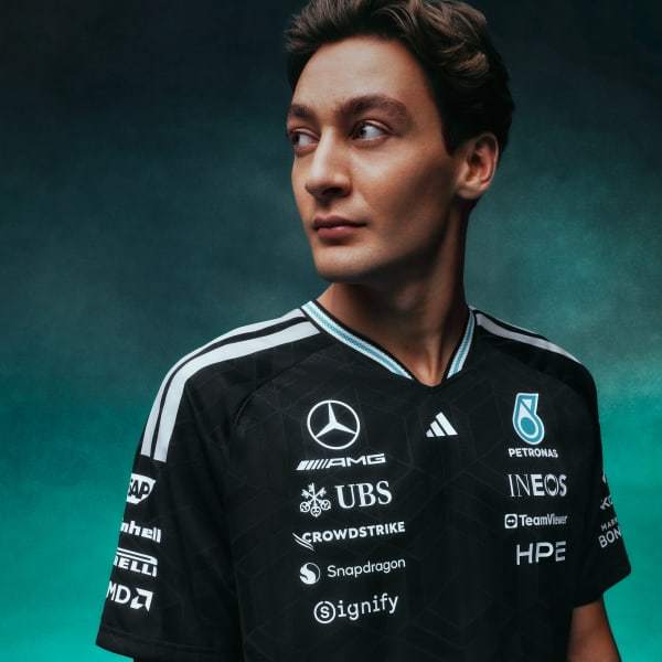Adidas Mercedes AMG Petronas Formula 1 Team Driver Jersey Authentic Black KE5325