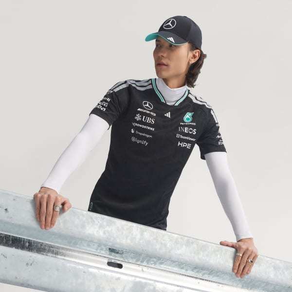 Adidas Mercedes AMG Petronas Formula 1 Team Driver Jersey Authentic Black KE5325