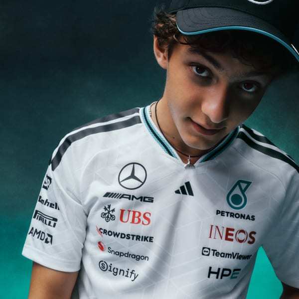Adidas Mercedes AMG Petronas Formula 1 Team Driver Jersey Authentic White KE5324