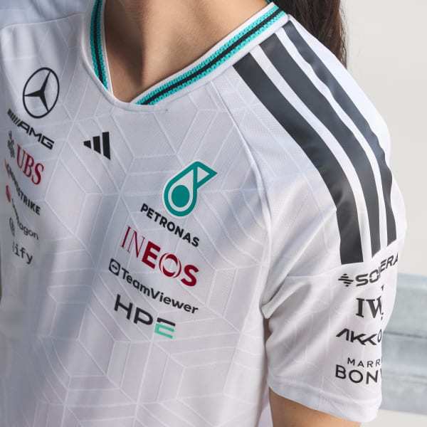 Adidas Mercedes AMG Petronas Formula 1 Team Driver Jersey Authentic White KE5324