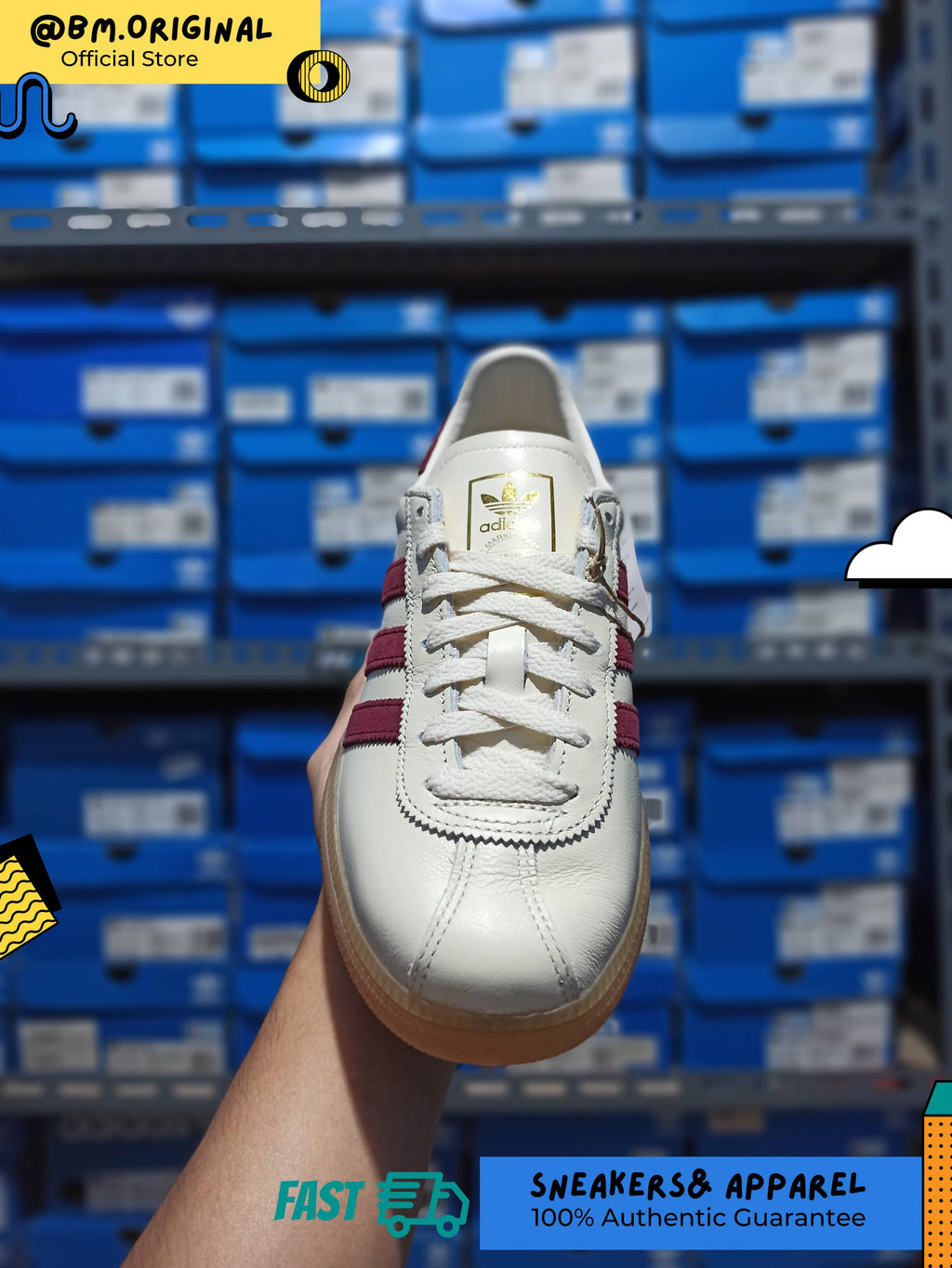 Adidas Munchen Cream White Burgundy KK2935
