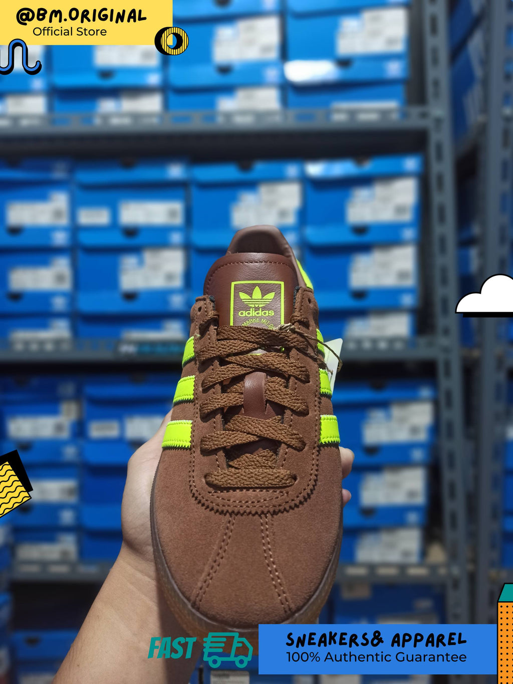 Adidas Munchen Preloved Brown Solar Yellow Gum JS3996