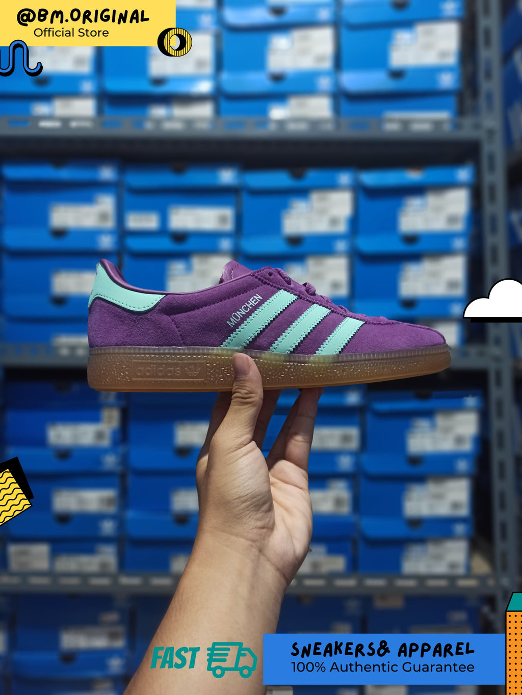 Adidas Munchen Rich Mauve Clear Mint Gum JS3995