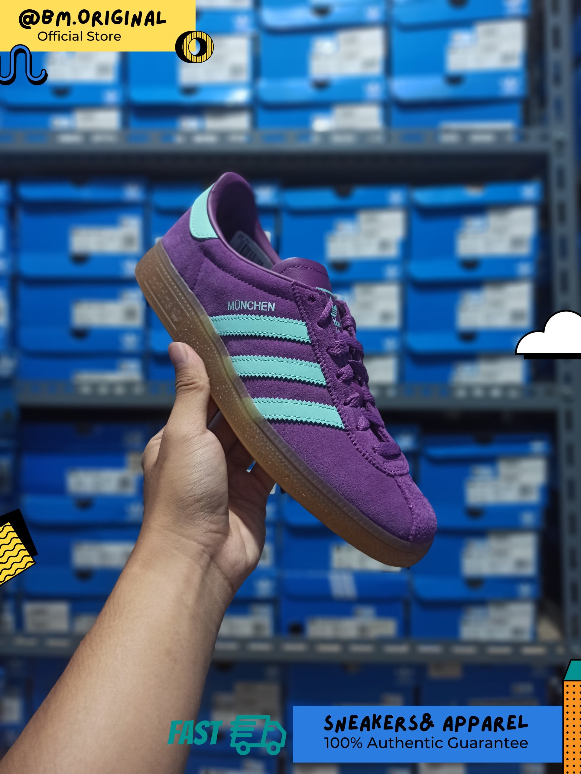 Adidas Munchen Rich Mauve Clear Mint Gum JS3995