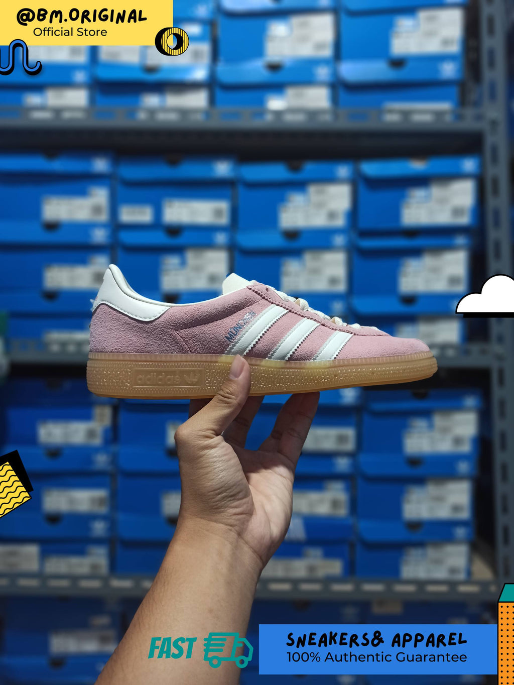 Adidas Munchen Wonder Mauve Off White Silver Metallic JS3992