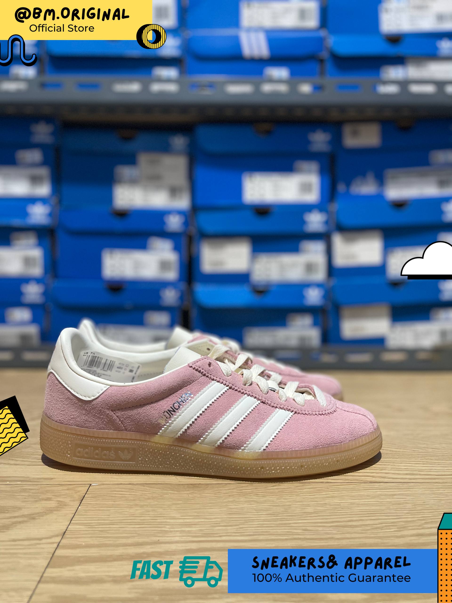 Adidas Munchen Wonder Mauve Off White Silver Metallic JS3992