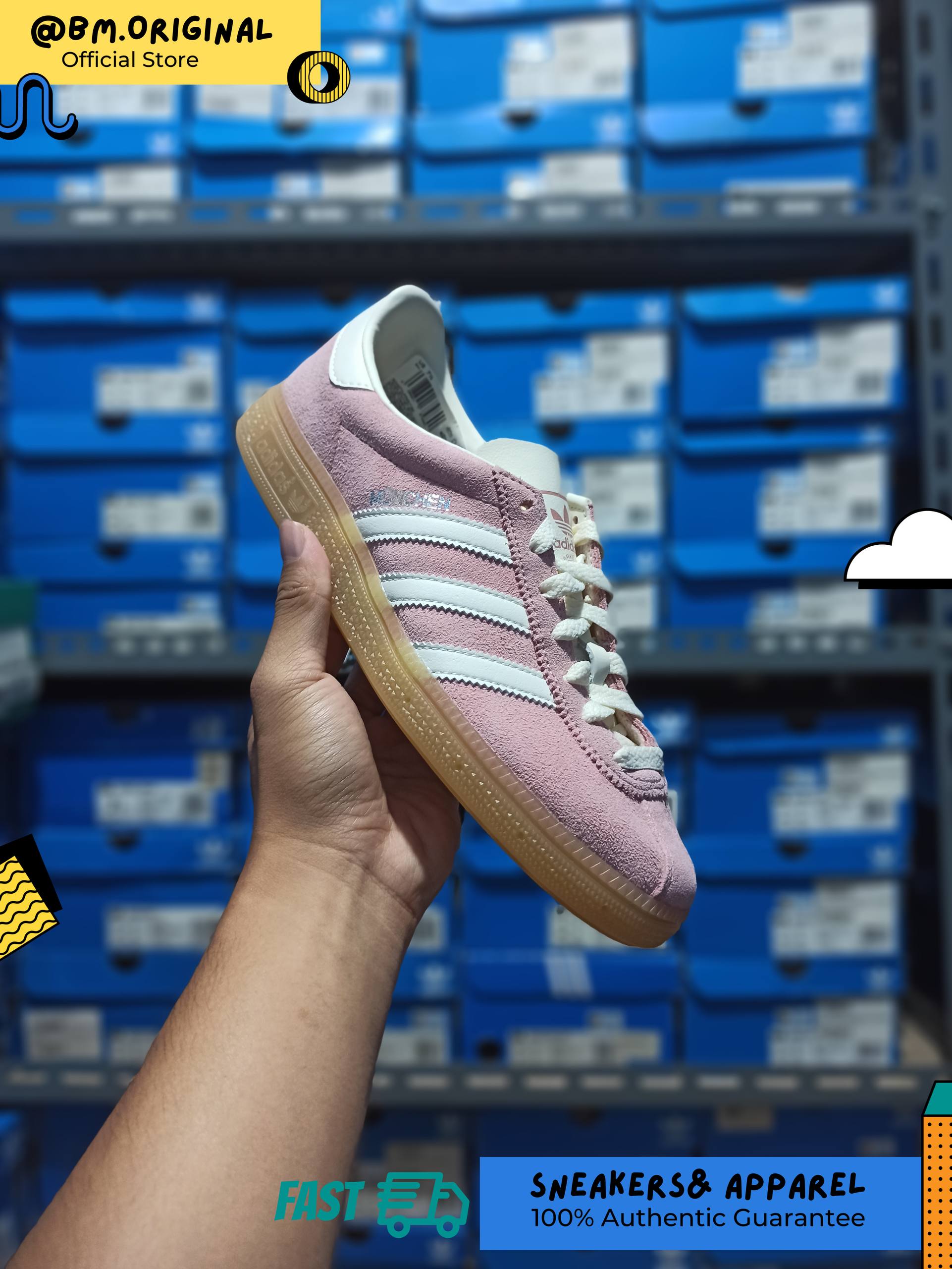 Adidas Munchen Wonder Mauve Off White Silver Metallic JS3992