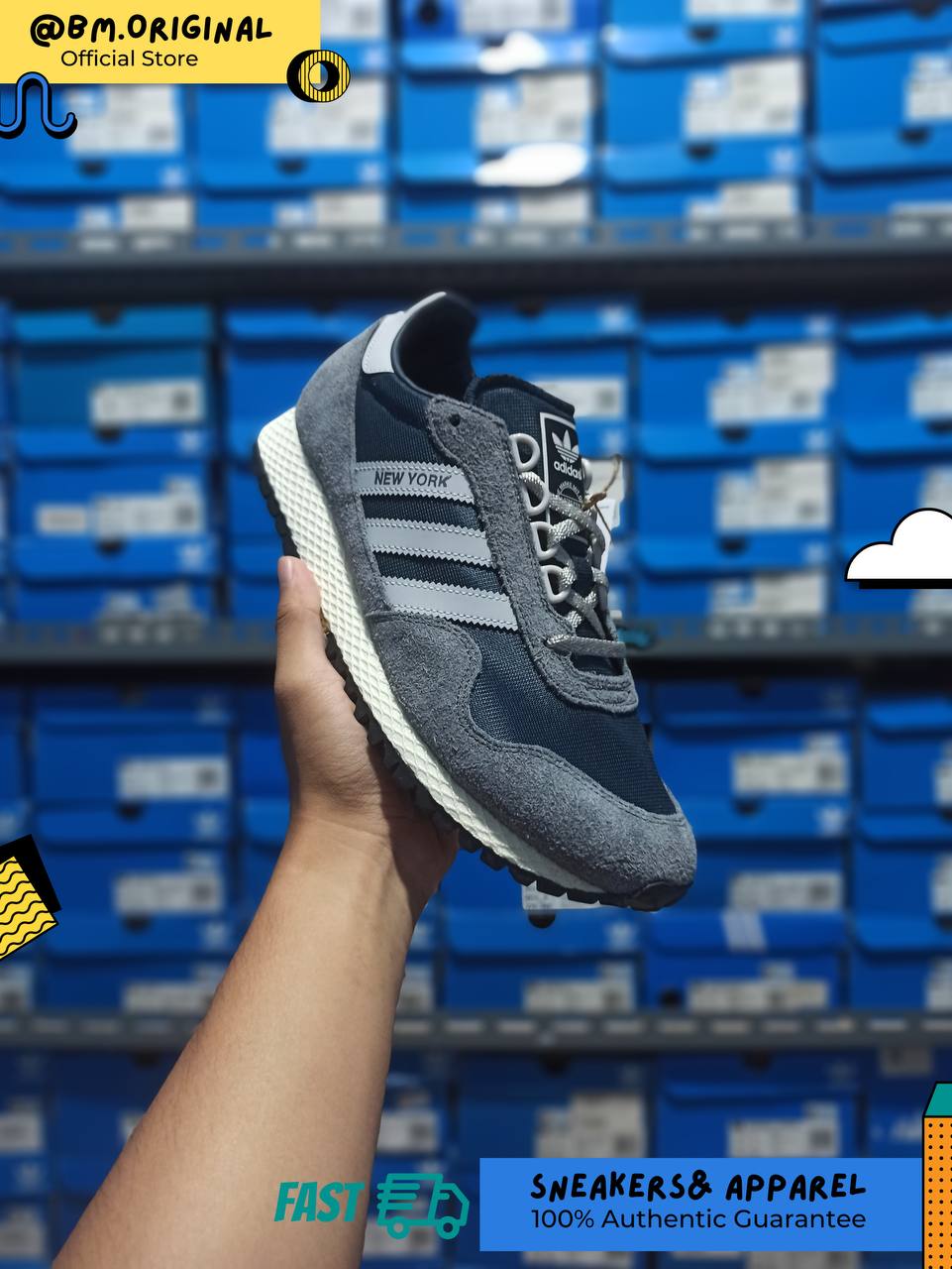 Adidas New York Aurora Ink Grey One Core Black IG4552