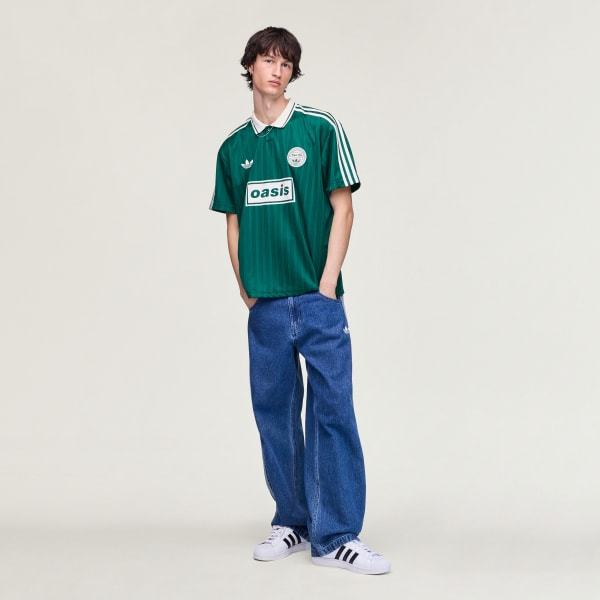Adidas Oasis Tour Jacquard Jersey Collegiate Green Cream White KW6284