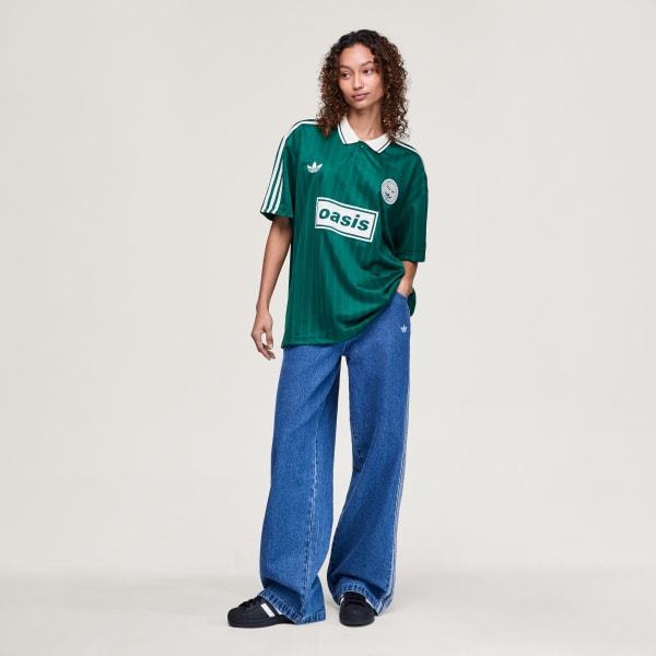 Adidas Oasis Tour Jacquard Jersey Collegiate Green Cream White KW6284